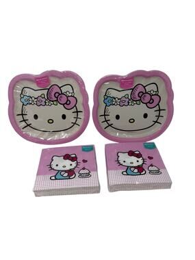 Hello Kitty Party Supplies Lot Of 4 Plates‎ Napkins Table Decor Sanrio Bundle